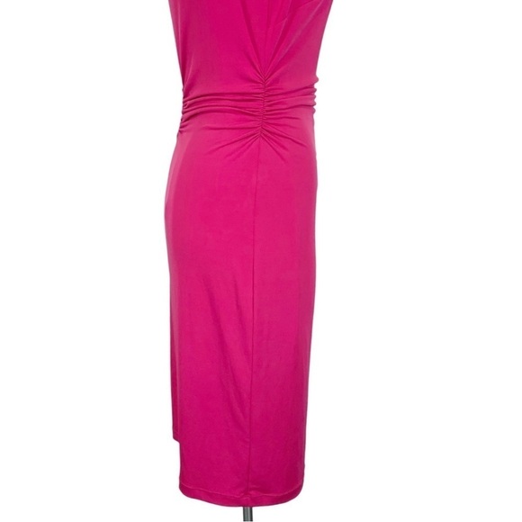 David Meister Ruched Cowl Neck Sleeveless Sheath Dress Pink Size Small NWT - Picture 8 of 14
